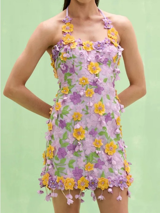 PatBO Dresses & Skirts - Patbo TULLE PINA EMBROIDERED MINI DRESS
